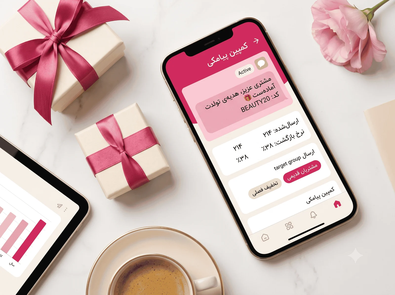 کمپین پیامکی هدفمند در مدیریت سالن